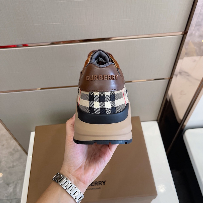 Burberry Vintage Check, Leather and Mesh Sneakers