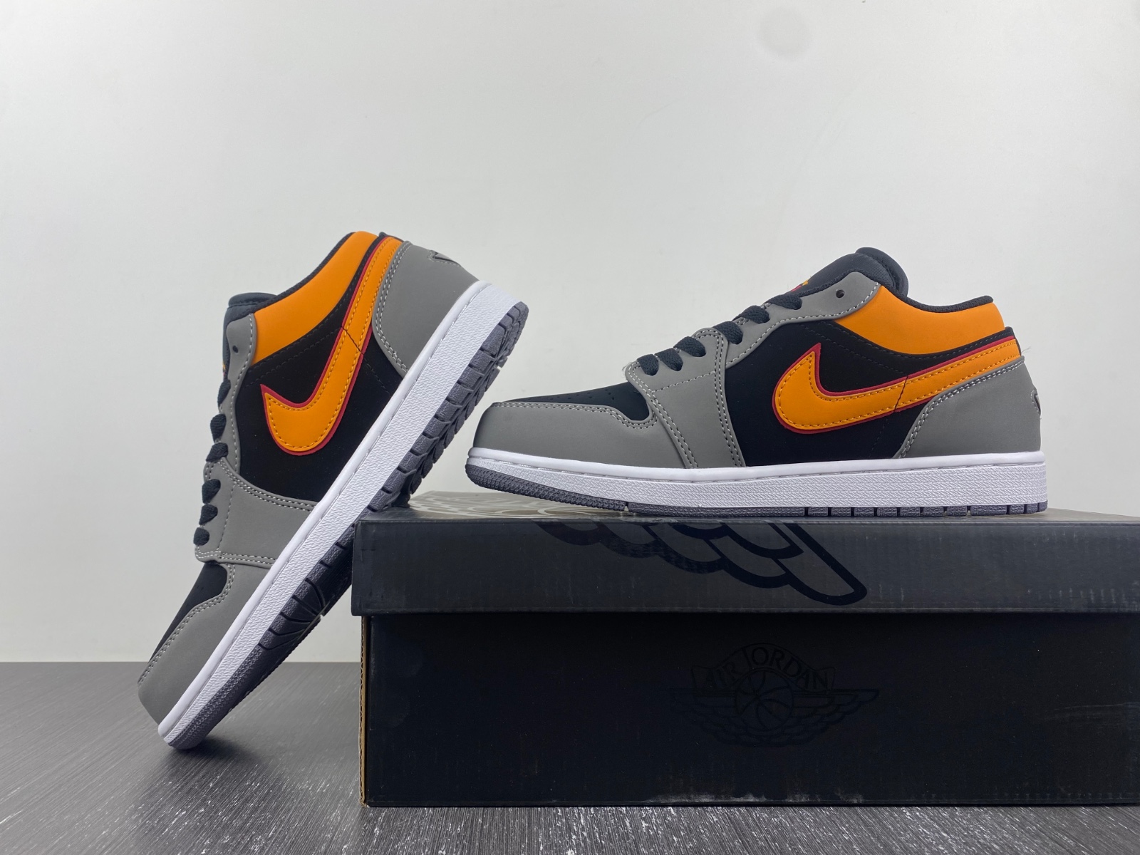 Air Jordan 1 Low Light Graphite Vivid Orange FN7308-008