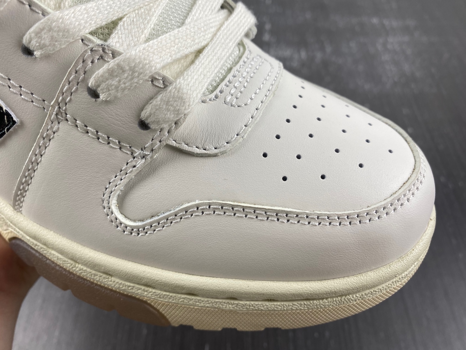 OFF-WHITE Out Of Office leather sneakers