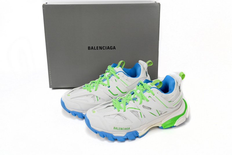 Balenciaga Tess S.Green, White, and Blue  542436 W2BC3 0285