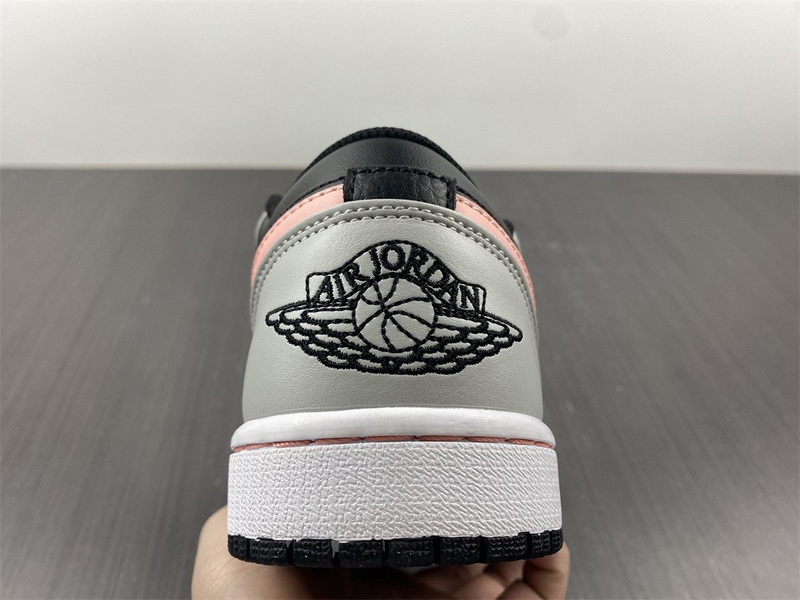 Air Jordan 1 Low White Grey Black Pink 553558-062