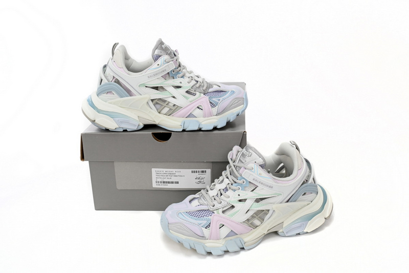 Balenciaga Track 2 Sneaker Military Black Pale White Purple  568615 W2GN3 9045