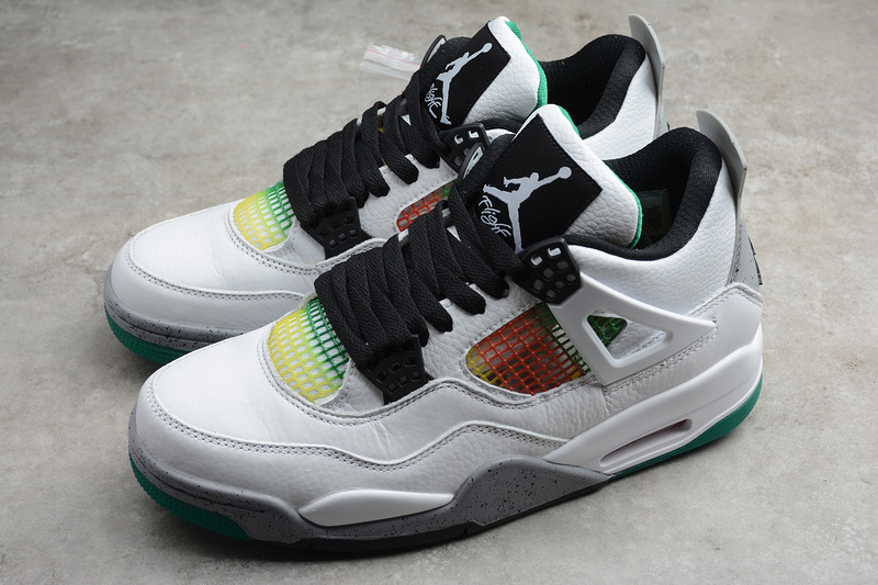 Air Jordan 4 Retro  "Rasta - Lucid Green" - AQ9129 100