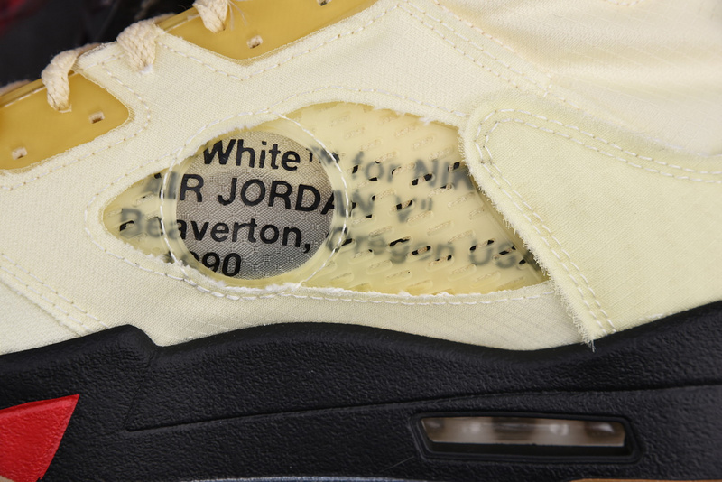 Off White x Air Jordan 5 Sail Red DH8565-100