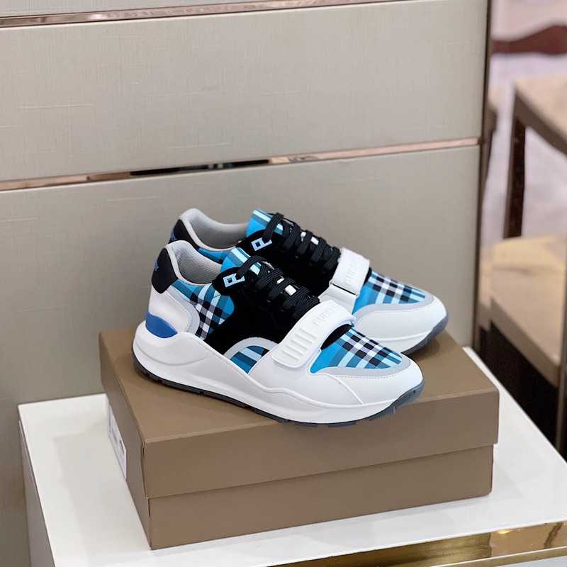 Burberry Vintage Check, Leather and Mesh Sneakers