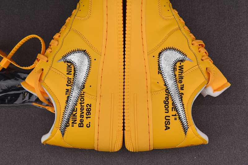 Off-White Nike Air Force 1 Yellow University Gold DD1876-700