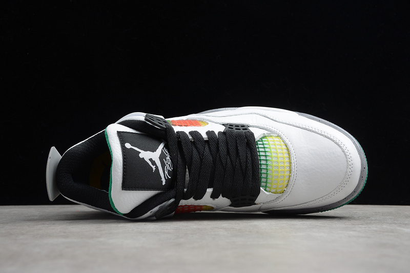 Air Jordan 4 Retro  "Rasta - Lucid Green" - AQ9129 100