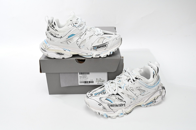 Balenciaga Tess S.Black Graffiti Art 542436 W3SRA 9014