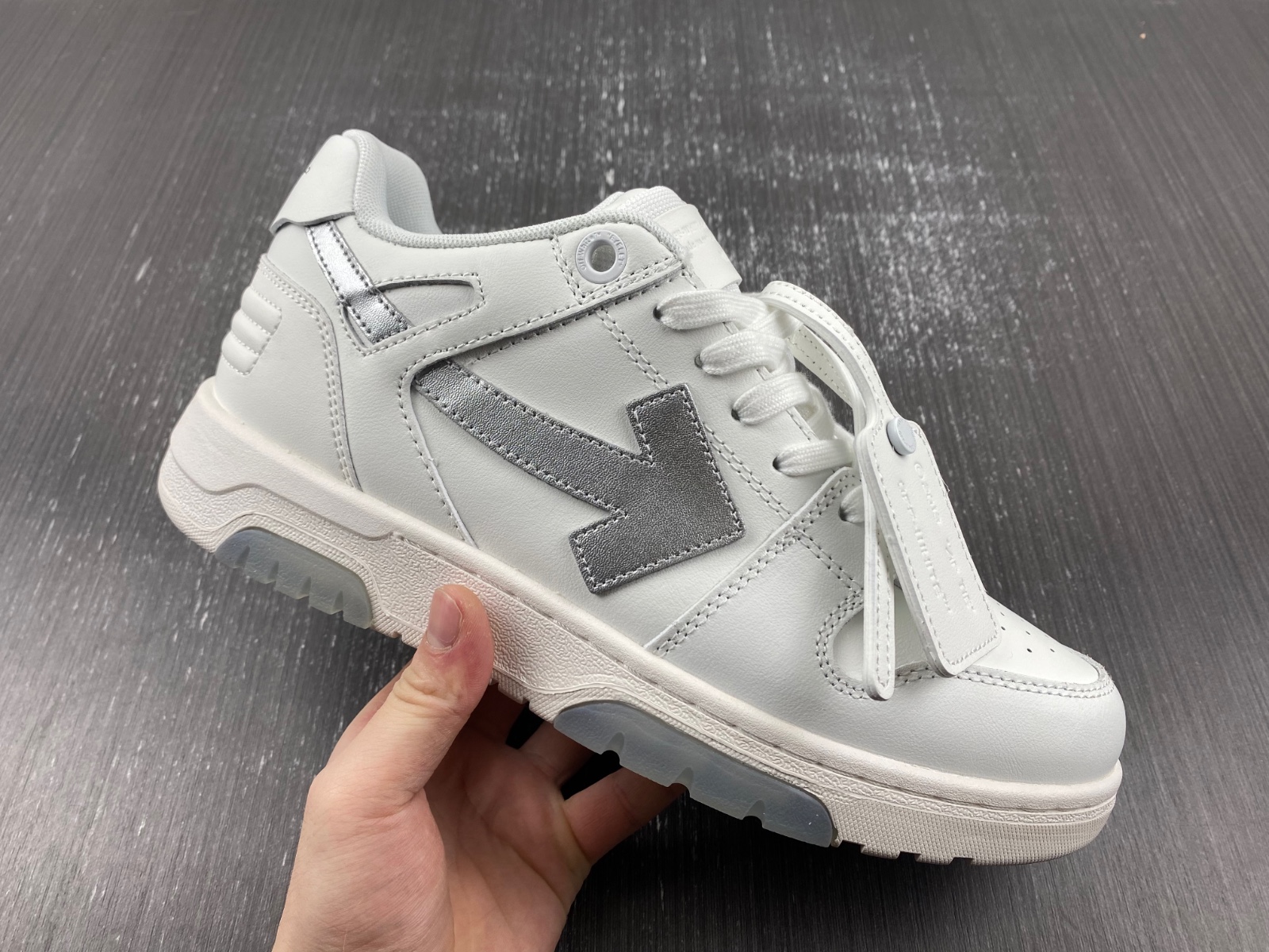 OFF-WHITE Out Of Office leather sneakers