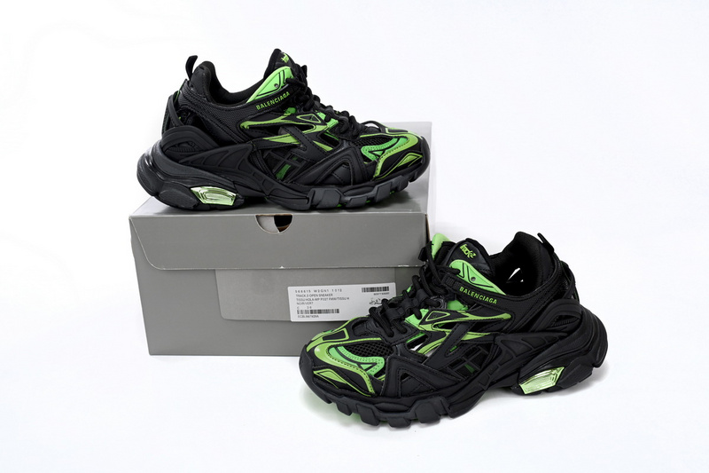 Balenciaga Track 2 Sneaker Black Green  568614 W2GN3 1086