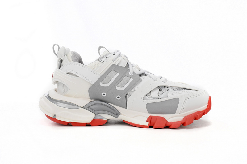 Balenciaga Tess S.White Grey Red 542436 W3DB2 7663