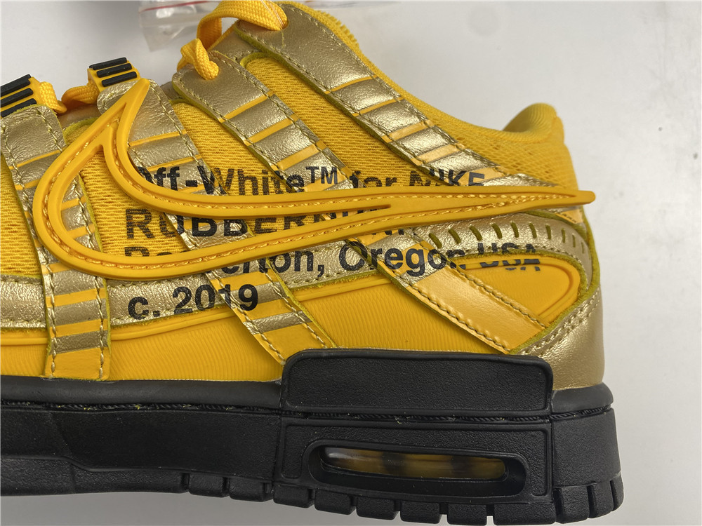 OFF-WHITE x Nike Air Rubber Dunk University Gold CU6015-100