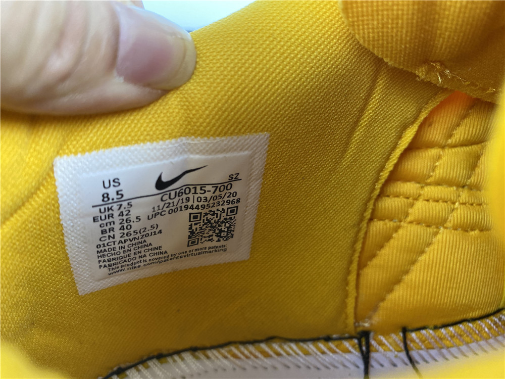 OFF-WHITE x Nike Air Rubber Dunk University Gold CU6015-100