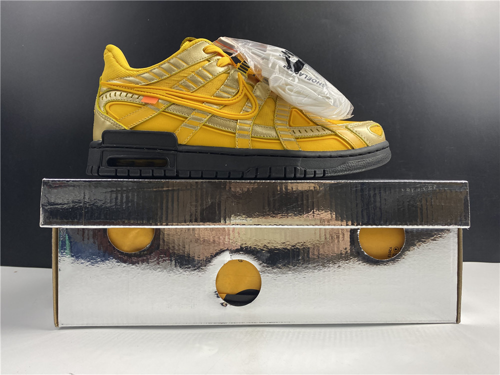 OFF-WHITE x Nike Air Rubber Dunk University Gold CU6015-100