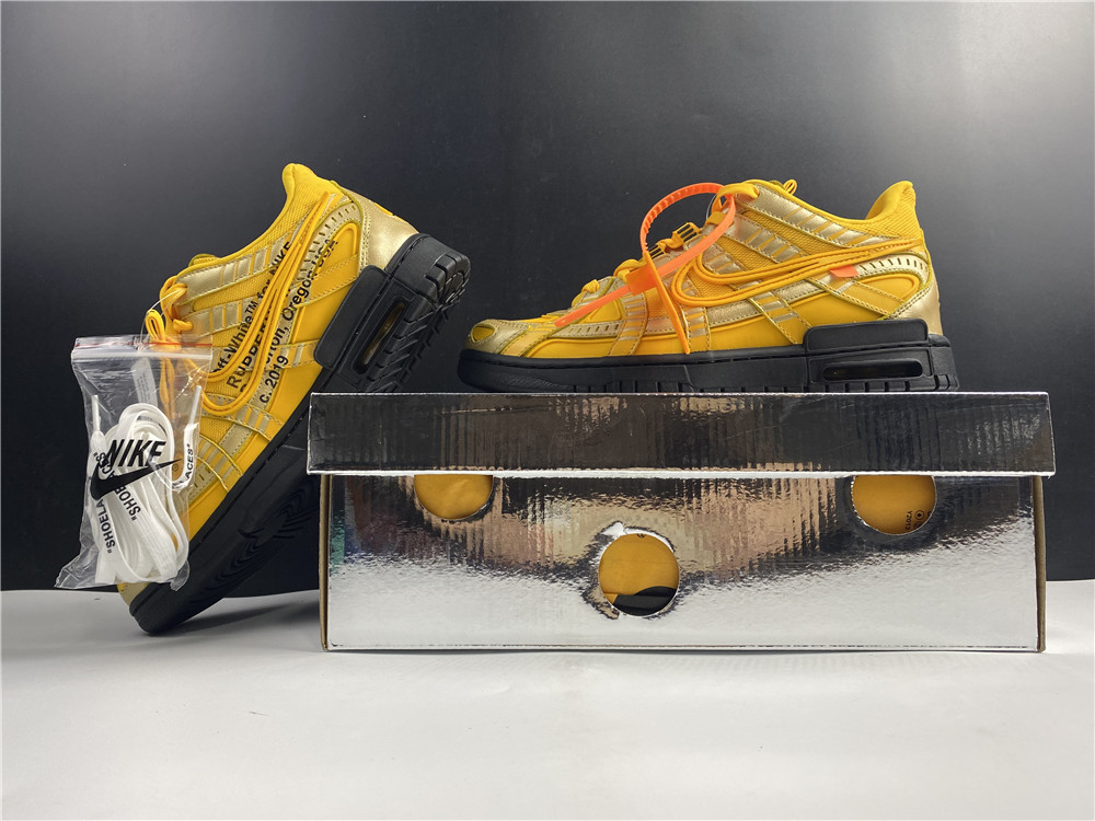 OFF-WHITE x Nike Air Rubber Dunk University Gold CU6015-100