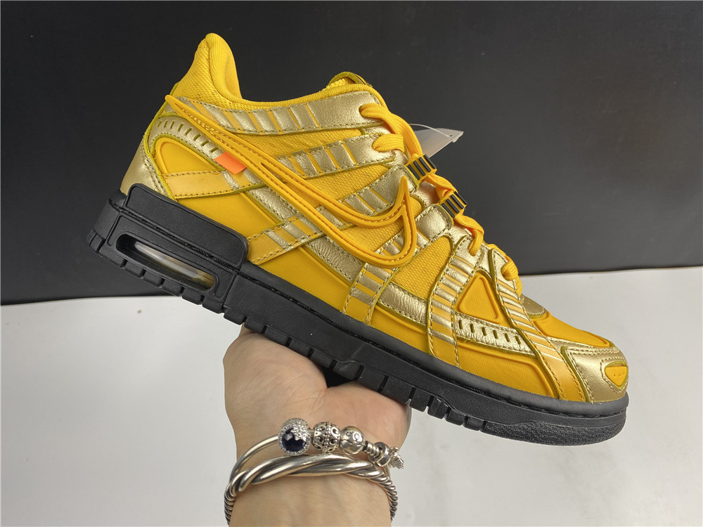 OFF-WHITE x Nike Air Rubber Dunk University Gold CU6015-100