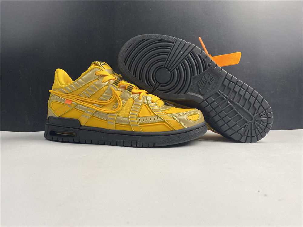 OFF-WHITE x Nike Air Rubber Dunk University Gold CU6015-100