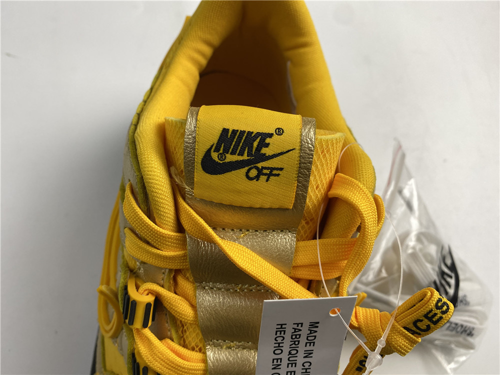 OFF-WHITE x Nike Air Rubber Dunk University Gold CU6015-100