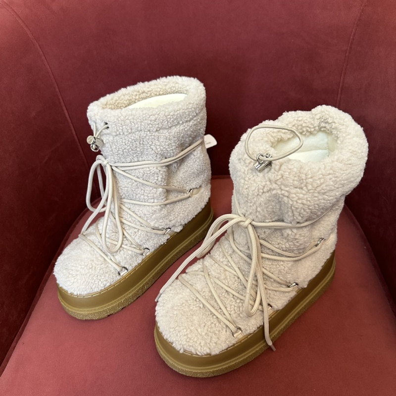 MiuMiu Woman Logo Fur Boots After Skis