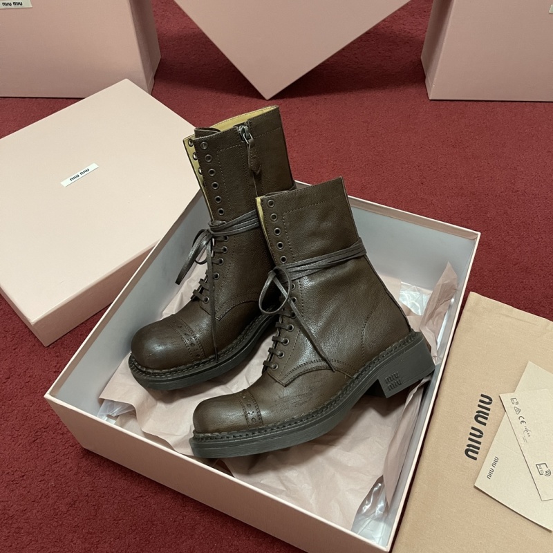 Miu Miu Ankle Boots Cacao