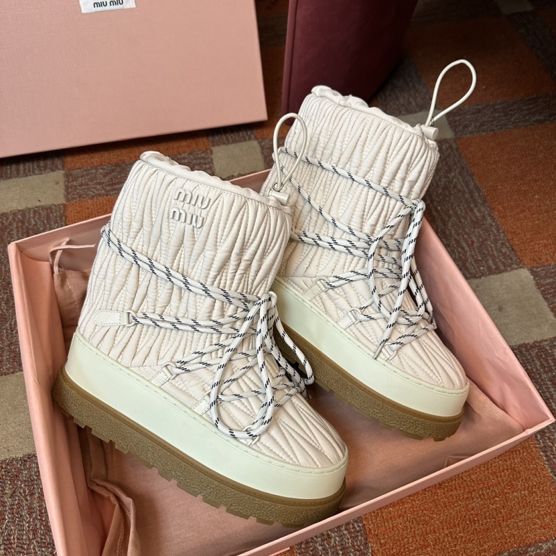 Miu Miu Recycled Nylon Après-ski Ankle Boots