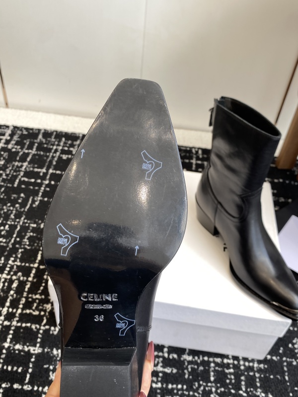Leather boots Celine Black
