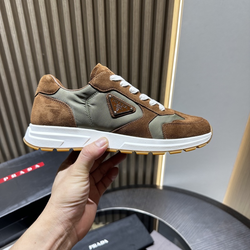 Prada suede-panelled low-top Sneakers