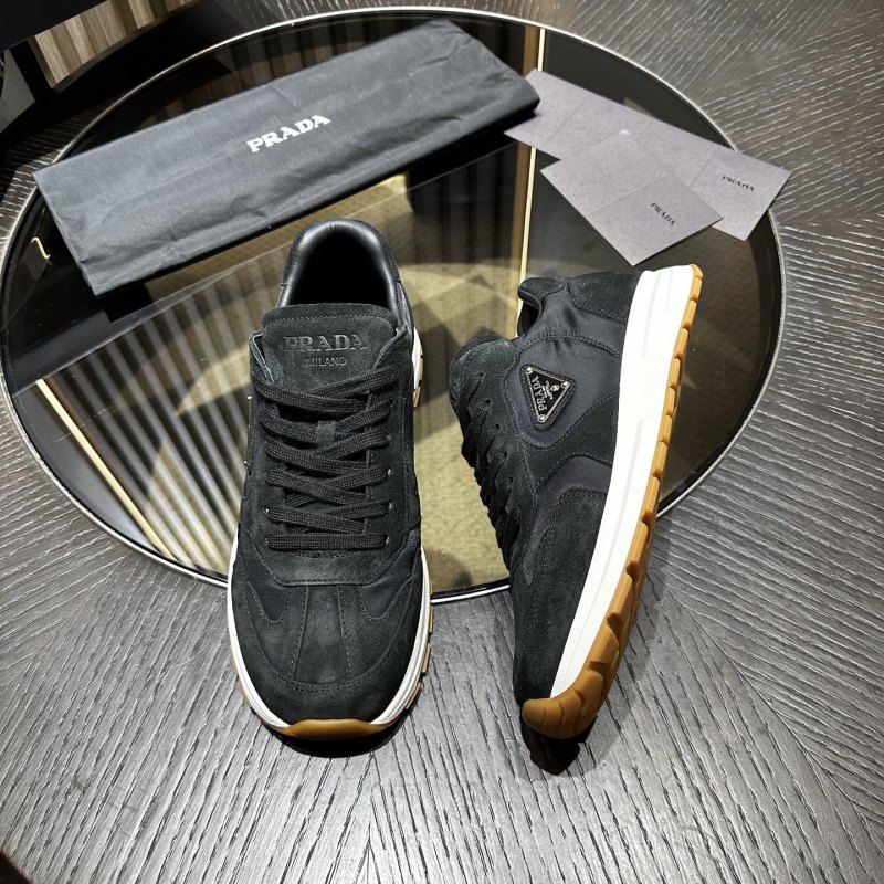 Prada suede and Re-Nylon sneakers