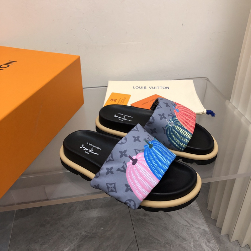 LV pool pillow comfort mule