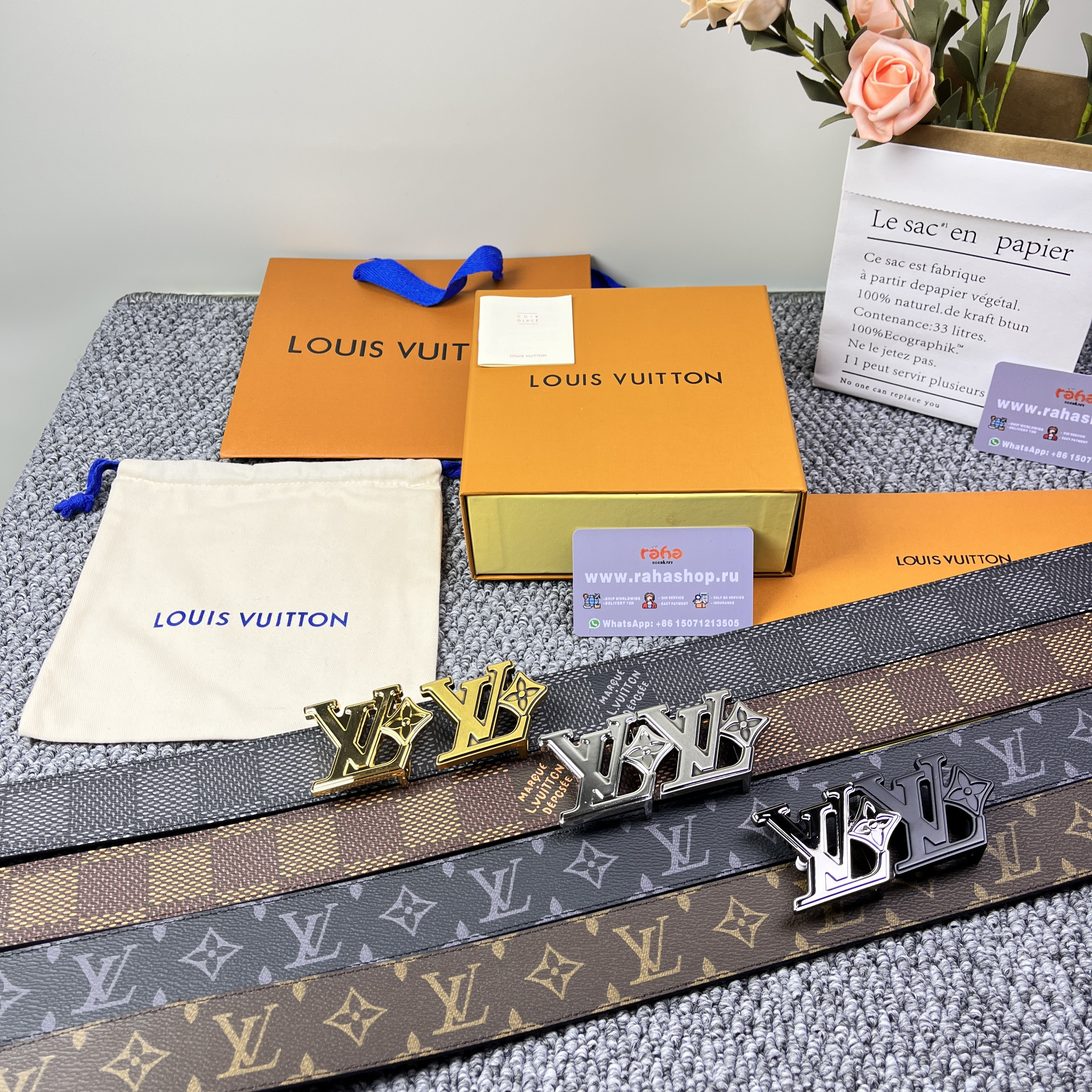 LV Flower 40mm Reversible Belt