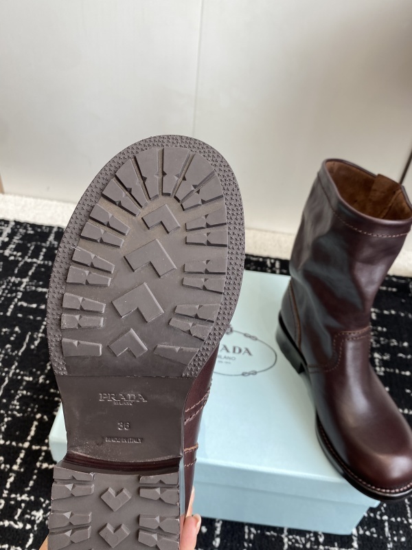 Prada Moto Leather Boots