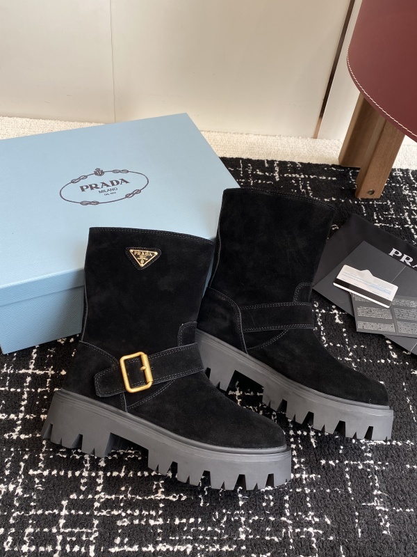 Prada Black Leather Boots