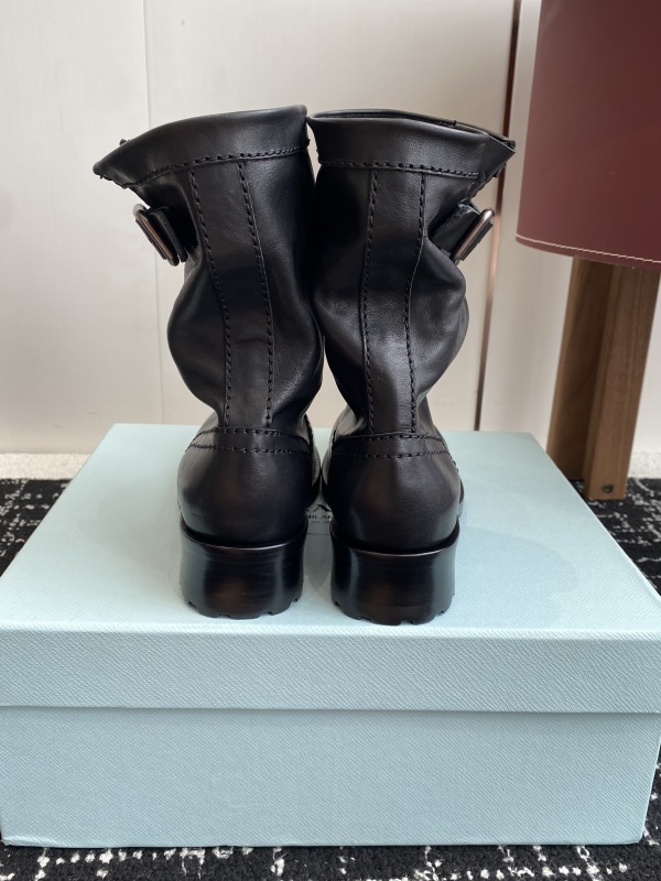Prada Moto Leather Boots