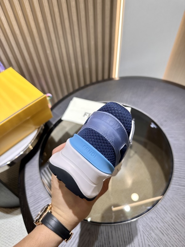 Fendi Flow Sneakers Transparent Upper Men Blue