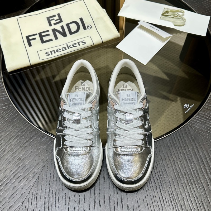 Fendi Match Gold Low Top Sneakers