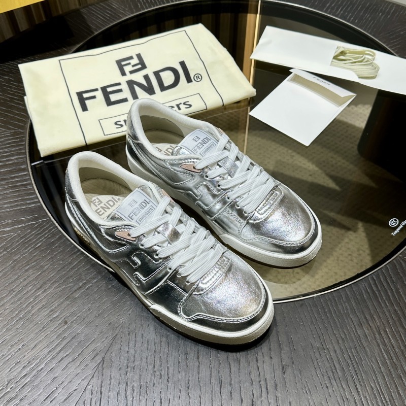 Fendi Match Gold Low Top Sneakers