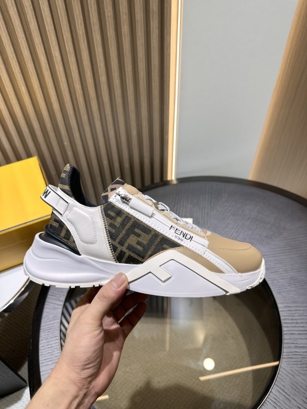 Fendi Flow Leather Jacquard Beige