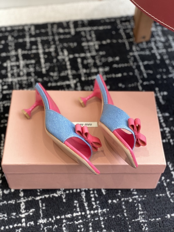Miu Miu Bow Mules Sandals