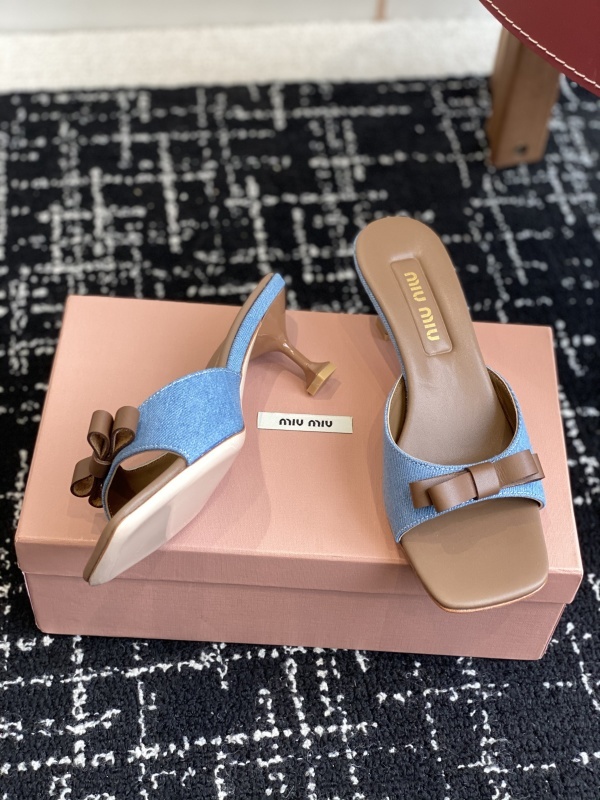 Miu Miu Bow Mules Sandals