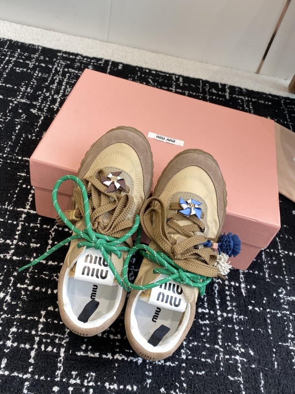 Miu Miu Canvas Suede Sneakers