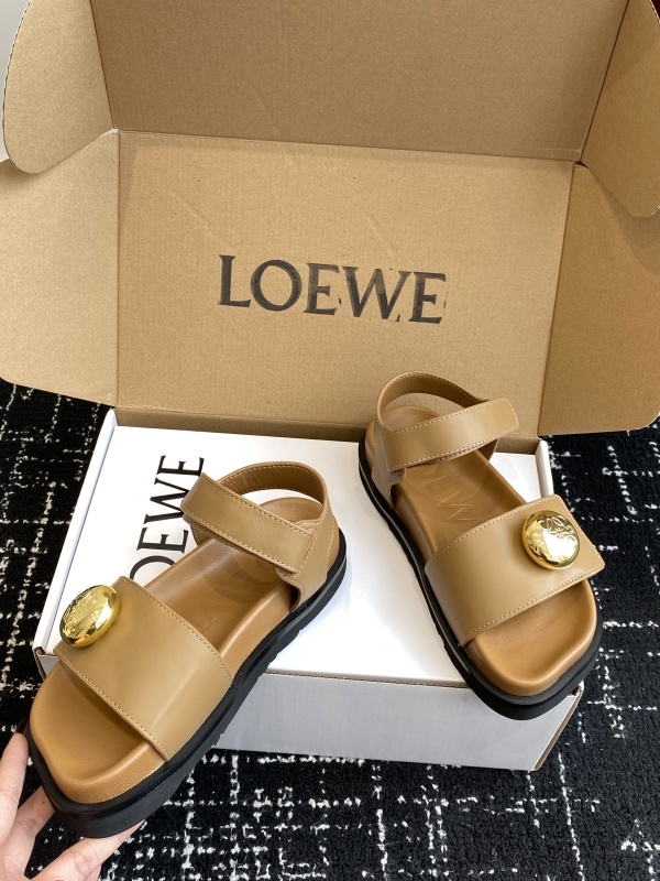 Loewe Leather Button-embellished Sandals