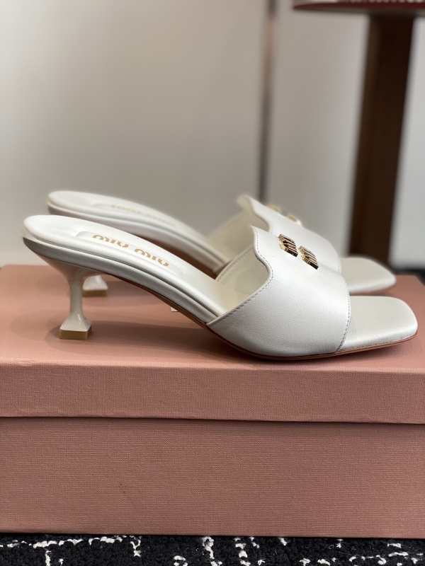 Miu Miu Satin Slides With Crystal Embellishment Shoes
