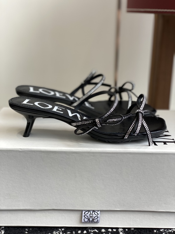 Loewe Black Petal Sandal