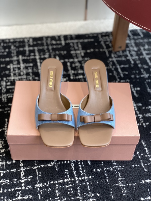 Miu Miu Bow Mules Sandals