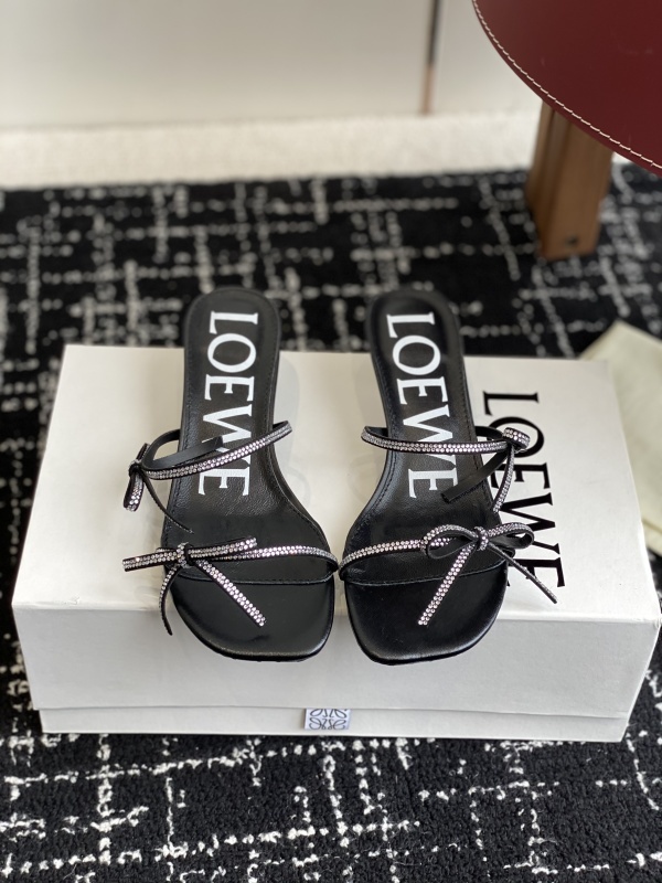 Loewe Black Petal Sandal