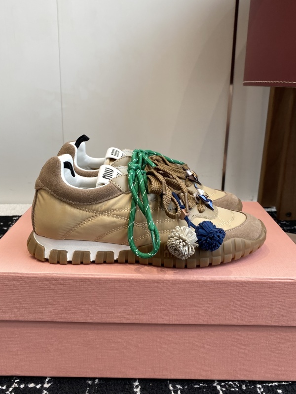 Miu Miu Canvas Suede Sneakers