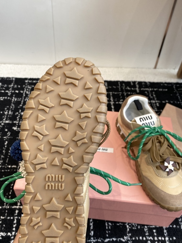 Miu Miu Canvas Suede Sneakers