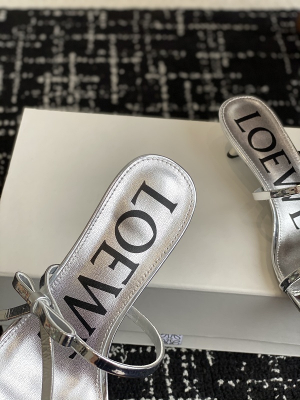 Loewe Black Petal Sandal