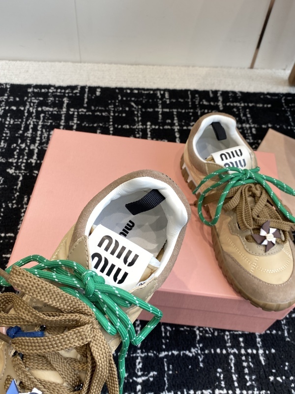 Miu Miu Canvas Suede Sneakers