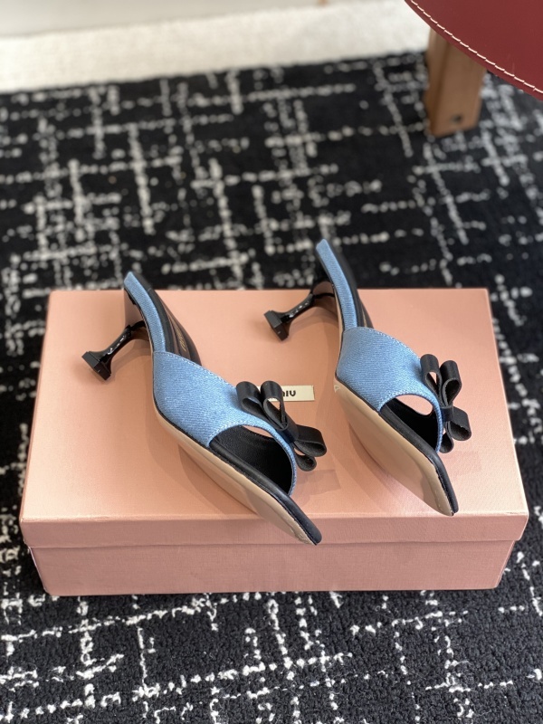 Miu Miu Bow Mules Sandals